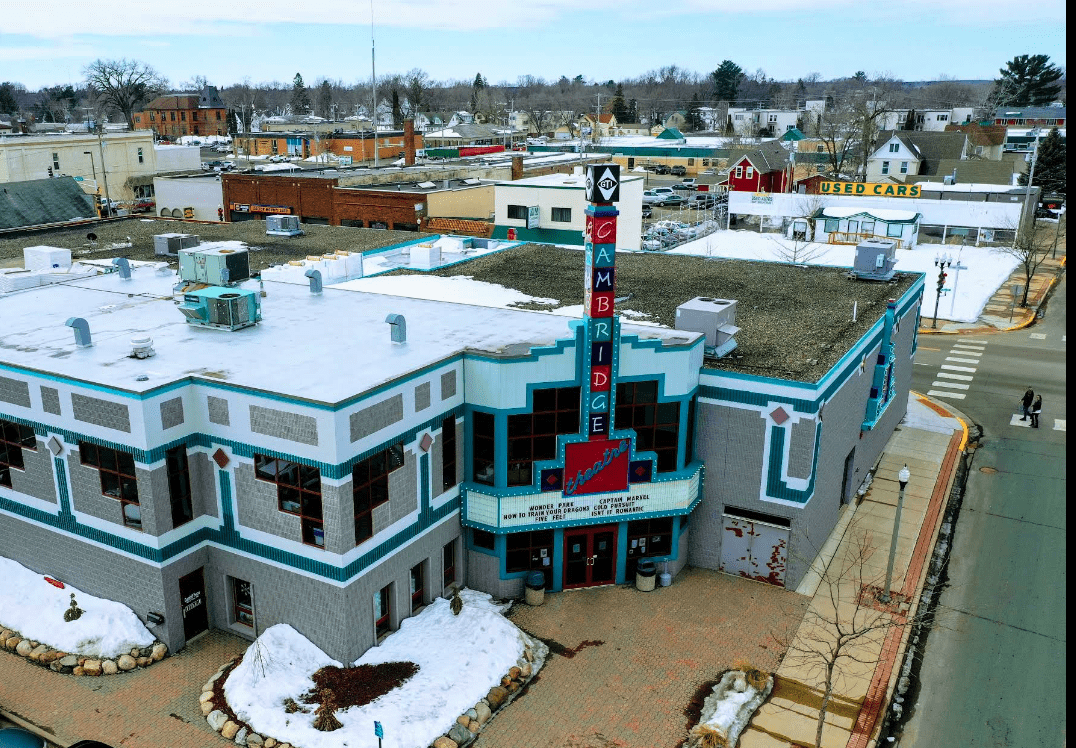 Downtown Cambridge MN Main Street with local small businesses