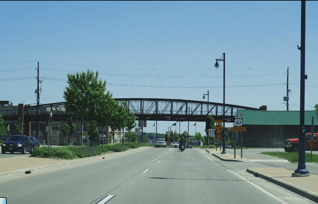 Downtown Cambridge MN Main Street with local small businesses