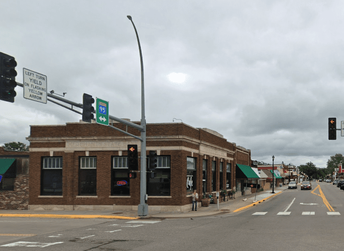 Downtown Cambridge MN Main Street with local small businesses