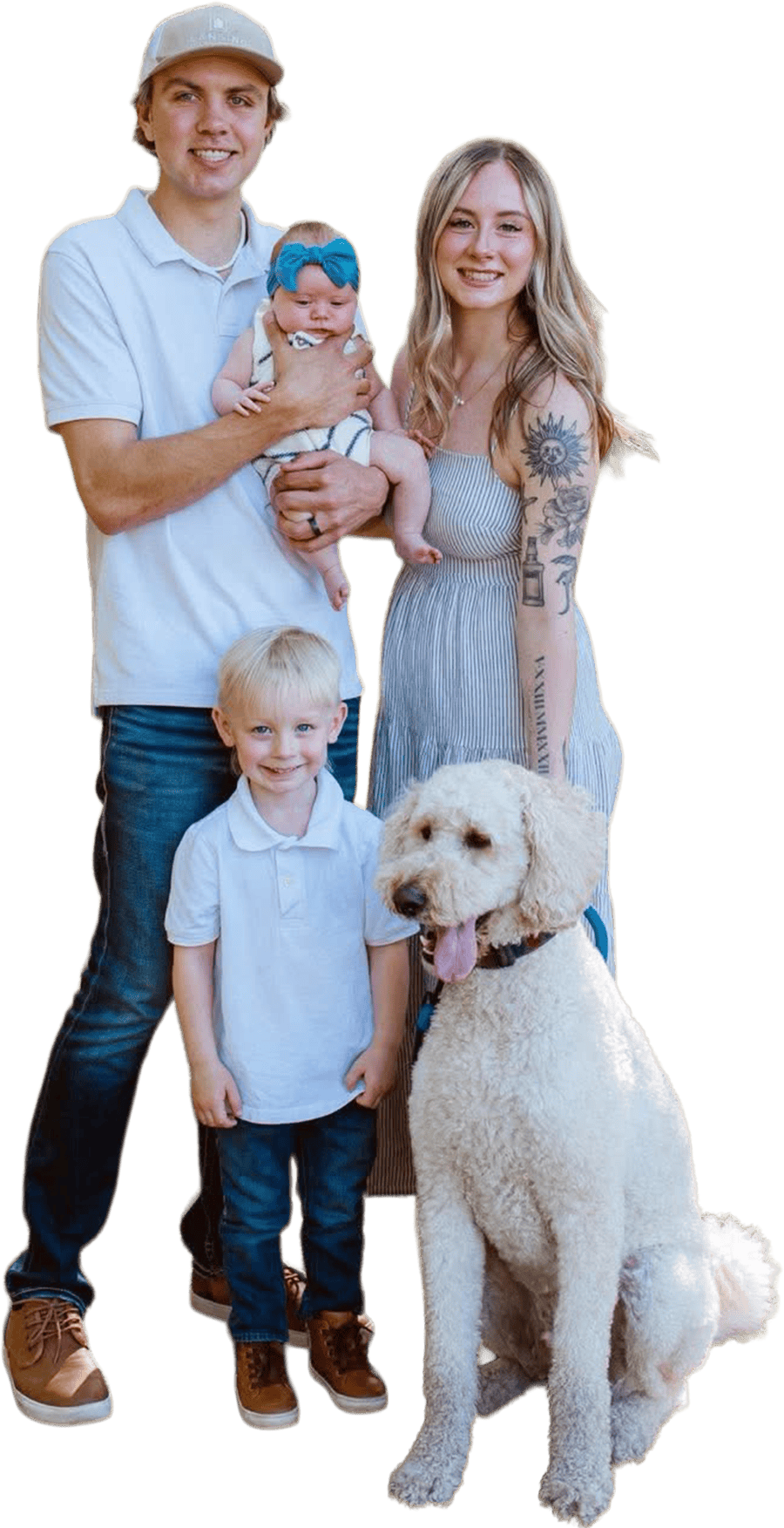 Cory and Ashlyn with their family, the people behind Wyfi Marketing